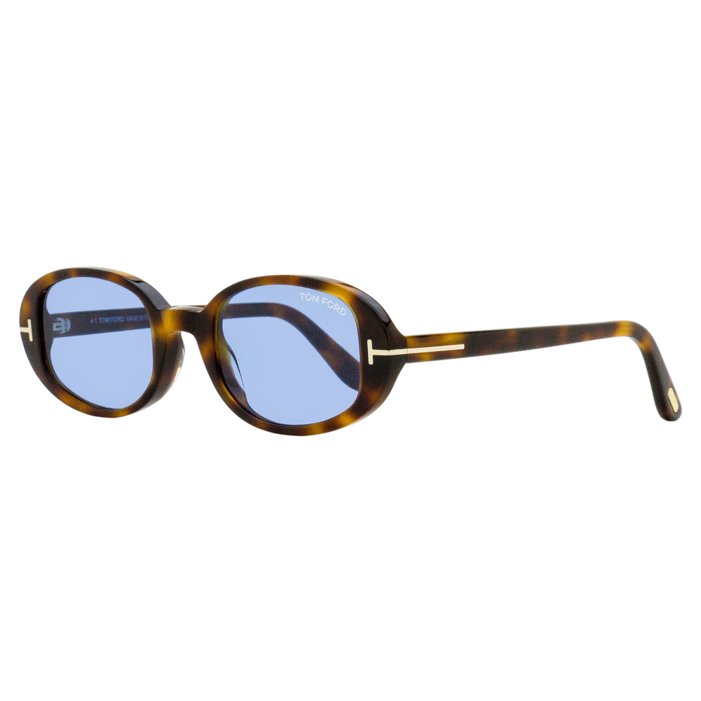 Tom Ford Iggy Tortoiseshell Frame Sunglasses with Light Blue Lenses
